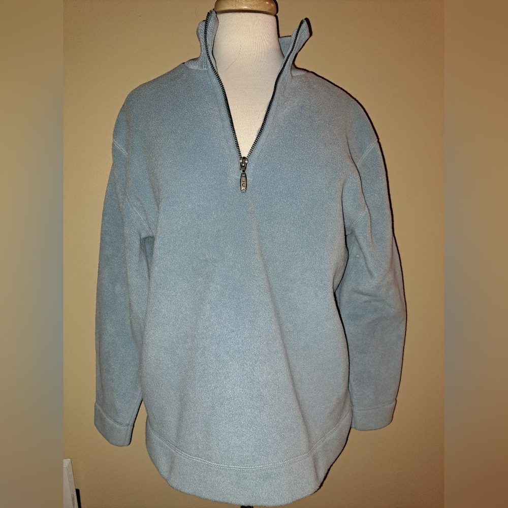 Liz Claiborne Sky Blue Zip-Up Sweater S